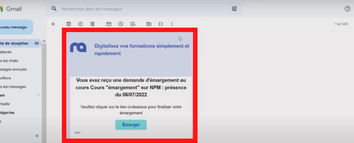 émargement par e-mail